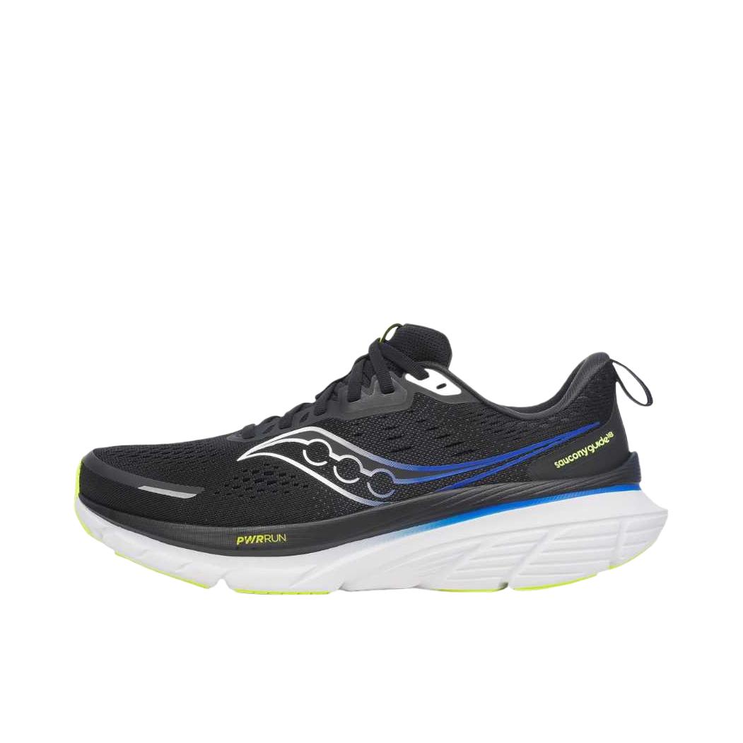 推荐商品：Saucony/索康尼 Guide 向导 18 防滑耐磨 减震透气 稳定支撑 低帮 舒适百搭 跑鞋 碳黑色