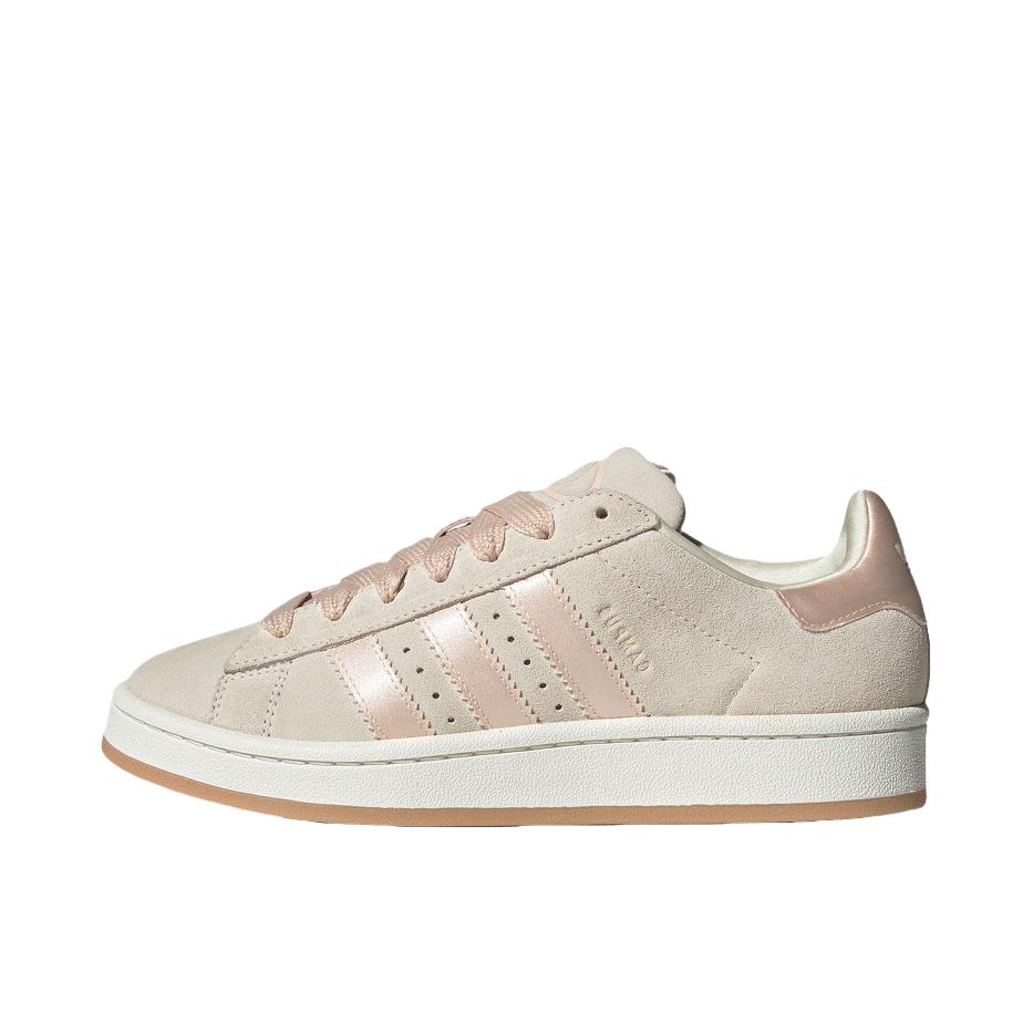 推荐商品：adidas Originals Campus 00s 板鞋 面包鞋 复古缓震透气轻便薄底贴合耐穿圆头包裹性平跟支撑 乳白色/浅胭红/亮白色