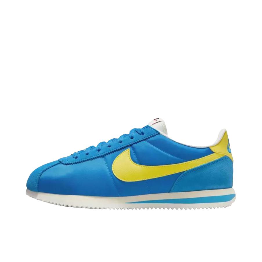 推荐商品：Nike Classic Cortez 阿甘鞋 跑鞋 防滑耐磨缓震透气轻便抓地舒适低帮耐穿贴合 蓝色/浅黄色