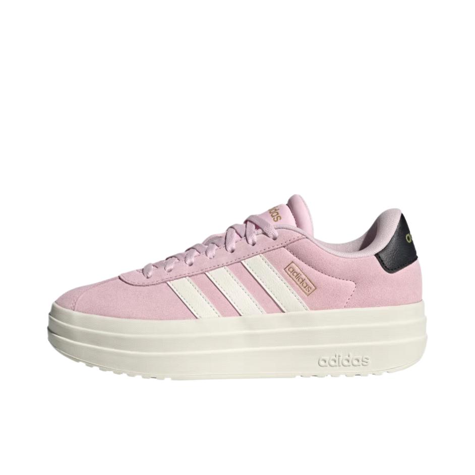 推荐商品：adidas VL Court Bold T头鞋 德训鞋 板鞋 舒适百搭复古防滑耐磨轻便厚底增高贴合圆头 透粉色 