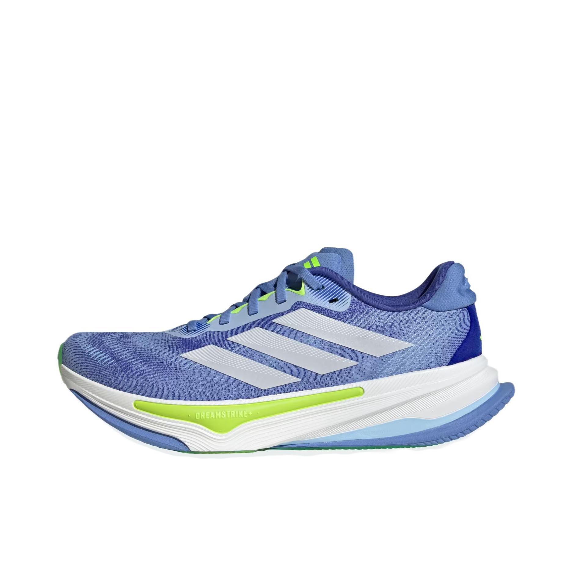 推荐商品：adidas Supernova Prima 2 跑鞋 百搭耐磨低帮系带支撑体测减震贴合 蓝色/白色