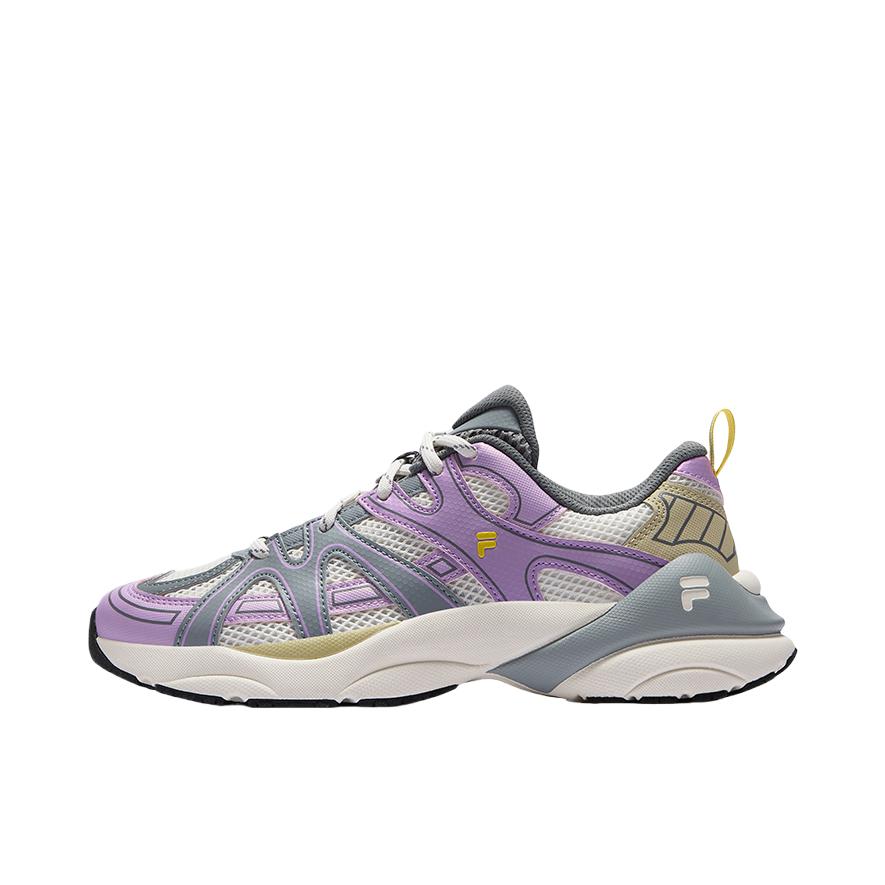 推荐商品：FILA/斐乐 PATH 运动休闲鞋 老爹鞋 百搭健步 女款/奶白色/薄纱紫罗兰