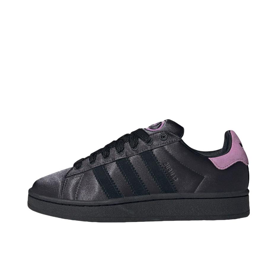 推荐商品：adidas Originals Campus 00s 板鞋 面包鞋 复古缓震透气轻便薄底贴合耐穿圆头包裹性平跟支撑 碳黑色/黑色/柔和紫