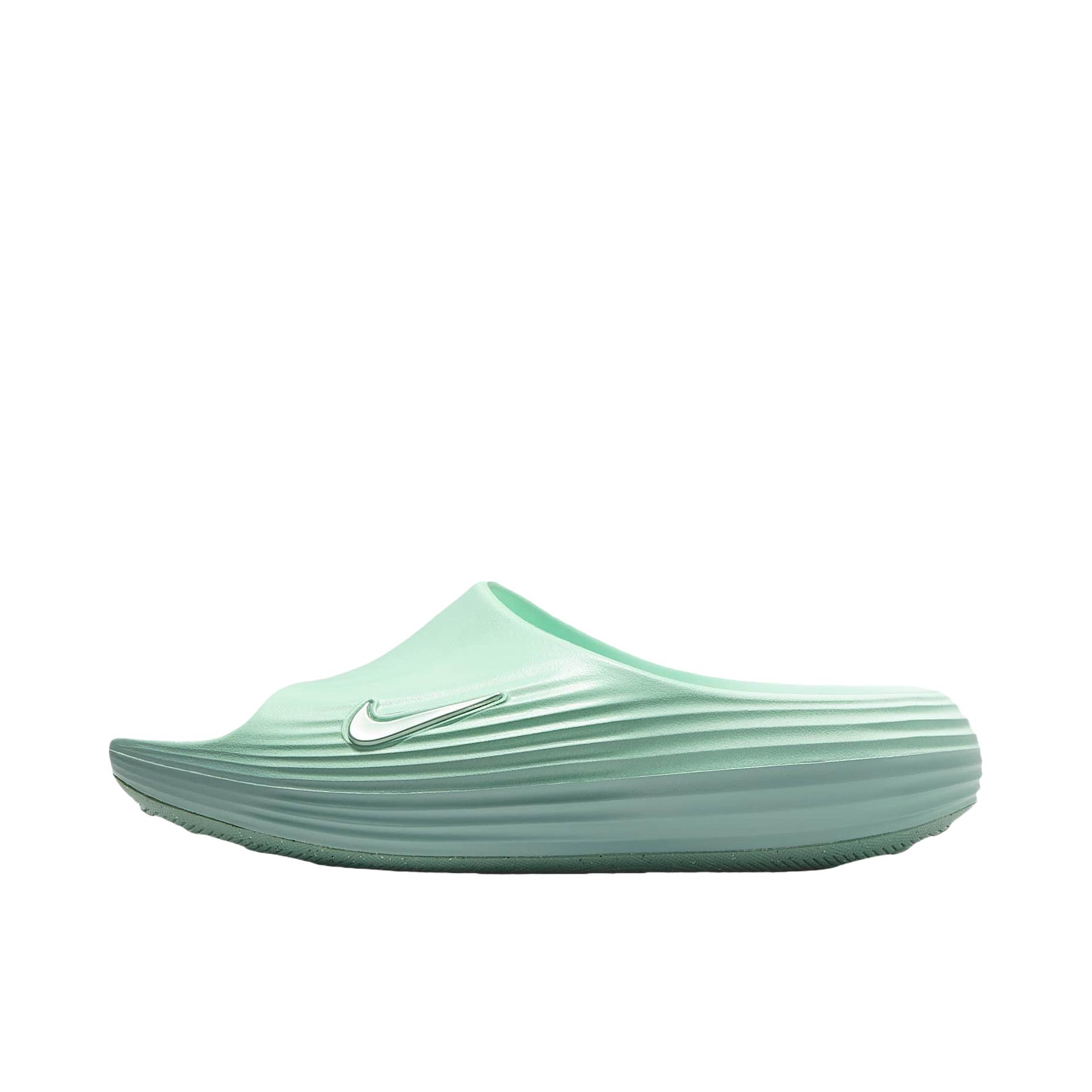 推荐商品：Nike ReactX Rejuven8 舒适 防滑 一字 平底 一脚蹬 拖鞋 女款/绿色