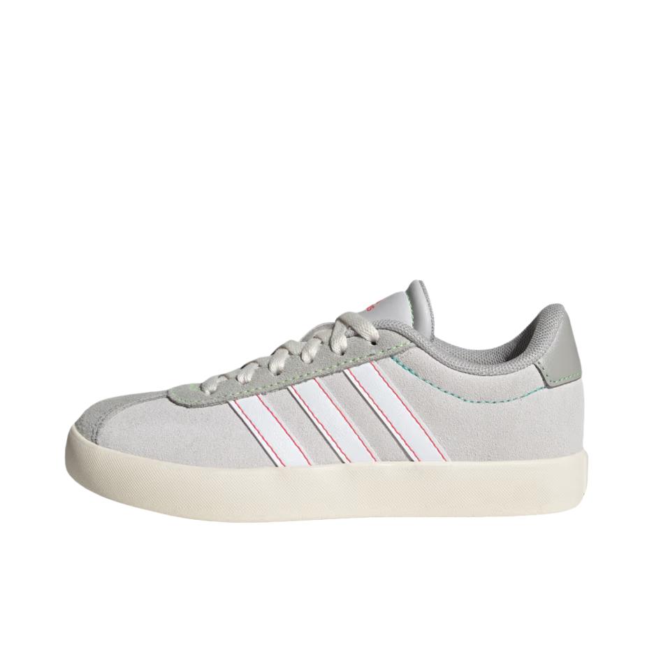 推荐商品：adidas VL Court 3.0 板鞋 T头鞋 德训鞋 舒适百搭防滑耐磨运动休闲贴合支撑圆头 大童/灰色/光晕薄荷/丁香色