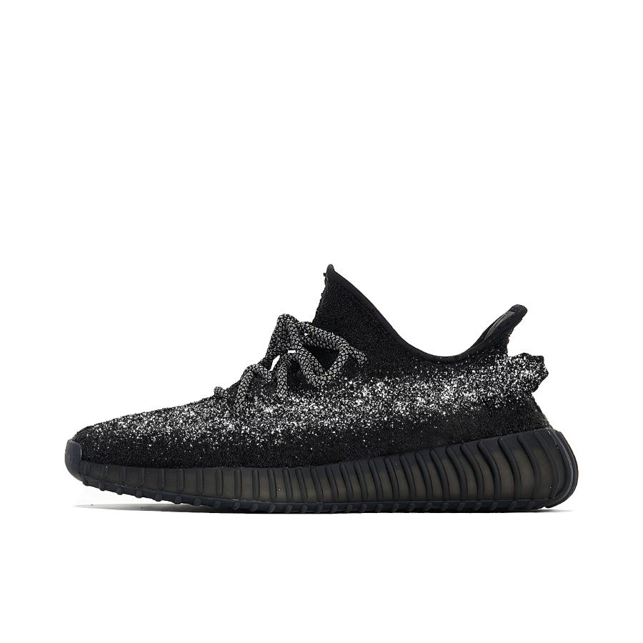 推荐商品：【定制球鞋】adidas Yeezy Boost 350 系带 缓震透气 防滑耐磨 轻便 织物 低帮 简约百搭 运动休闲鞋 墨夜星河