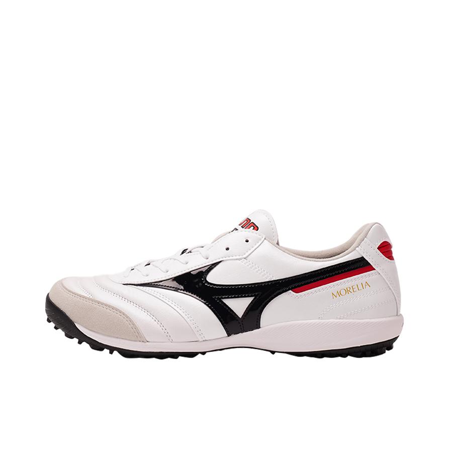 推荐商品：Mizuno/美津浓 Morelia M8 TF 防滑耐磨 减震轻便 舒适百搭 人造草坪 胶质 碎钉 圆头 足球鞋 浅白色 