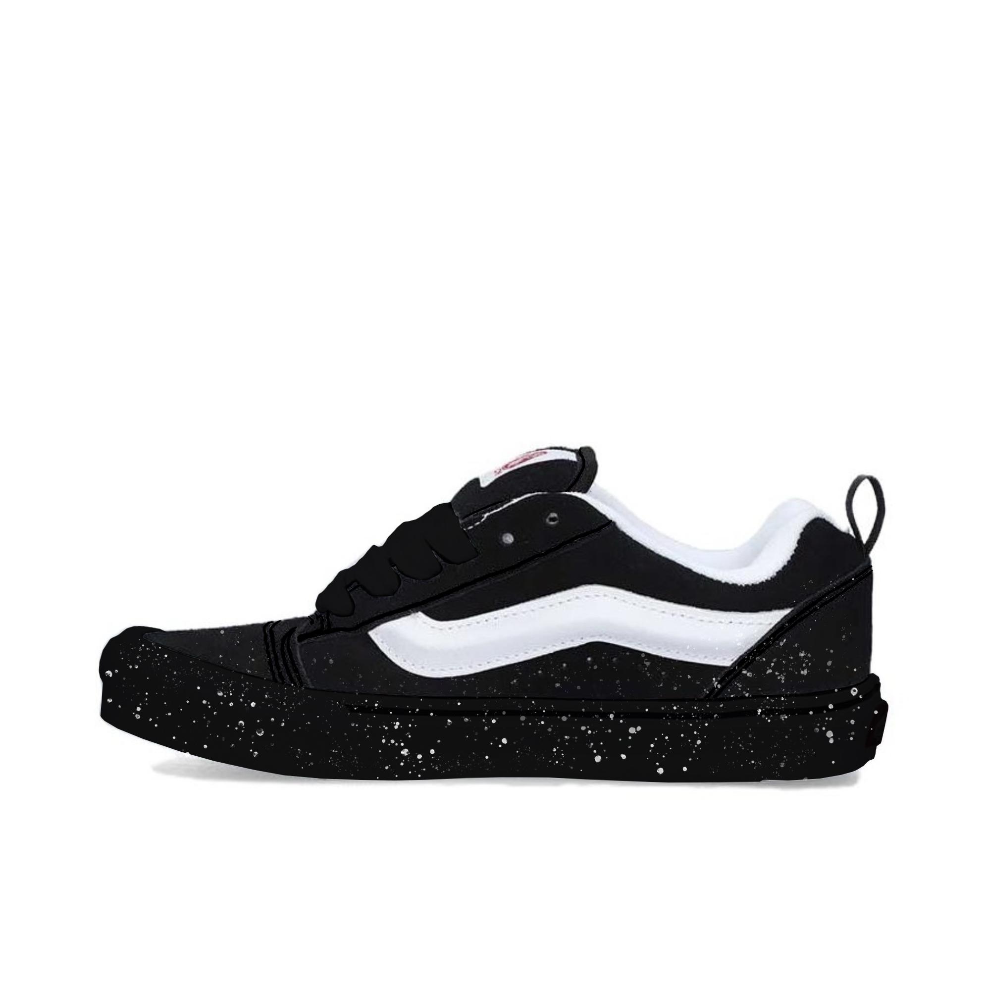 推荐商品：【定制球鞋】 Vans/范斯 Knu Skool 板鞋 防滑耐磨舒适减震时尚潮流复古百搭简约街头 黑色星空