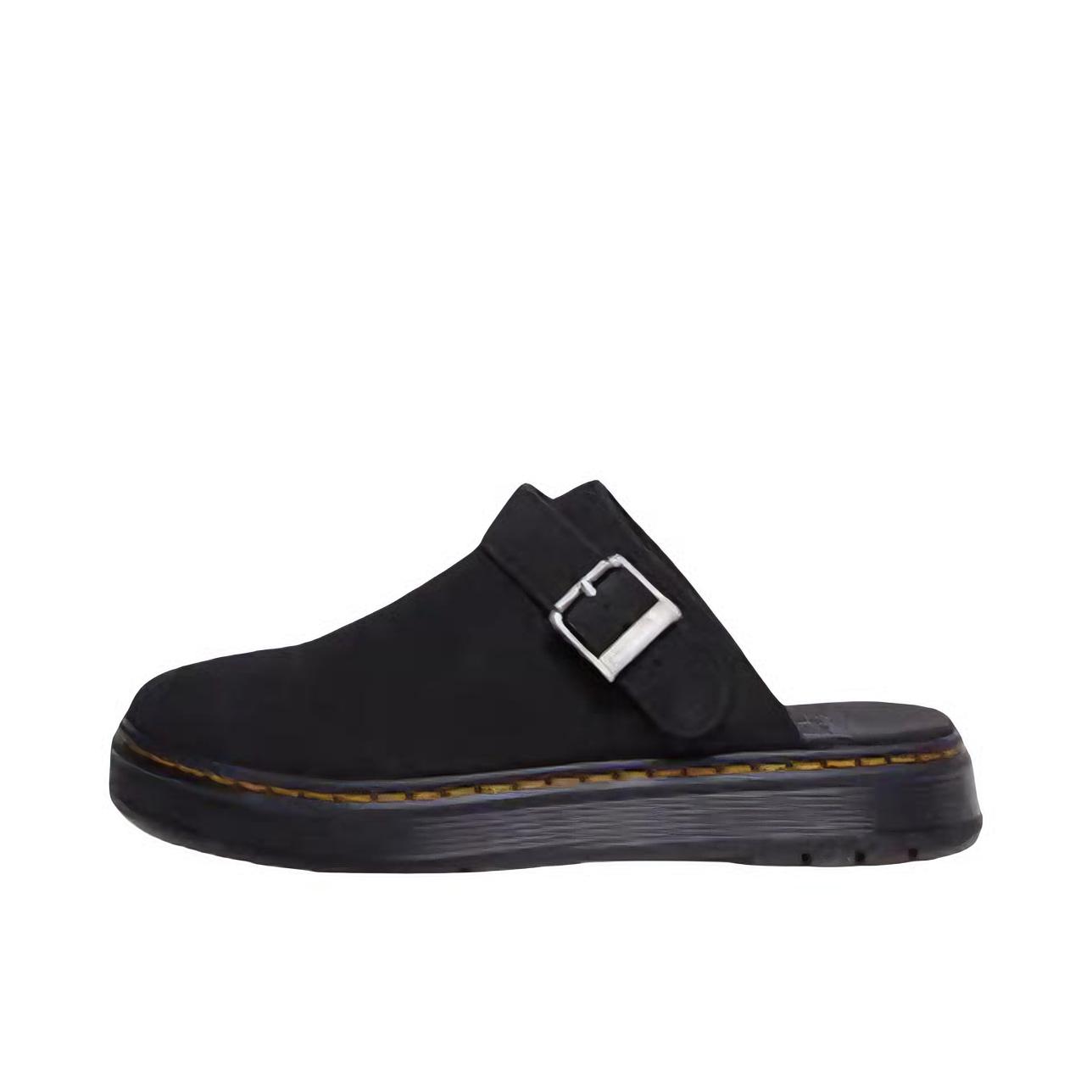 推荐商品：Dr. Martens ZebZag Mule 简约 防滑 包头 厚底 拖鞋 纯黑色
