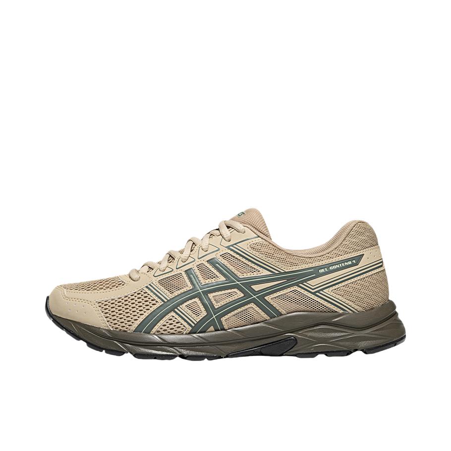 推荐商品：Asics/亚瑟士 Gel-Contend 4 跑鞋 慢跑网面透气缓震回弹复古轻便耐磨 棕色/绿色
