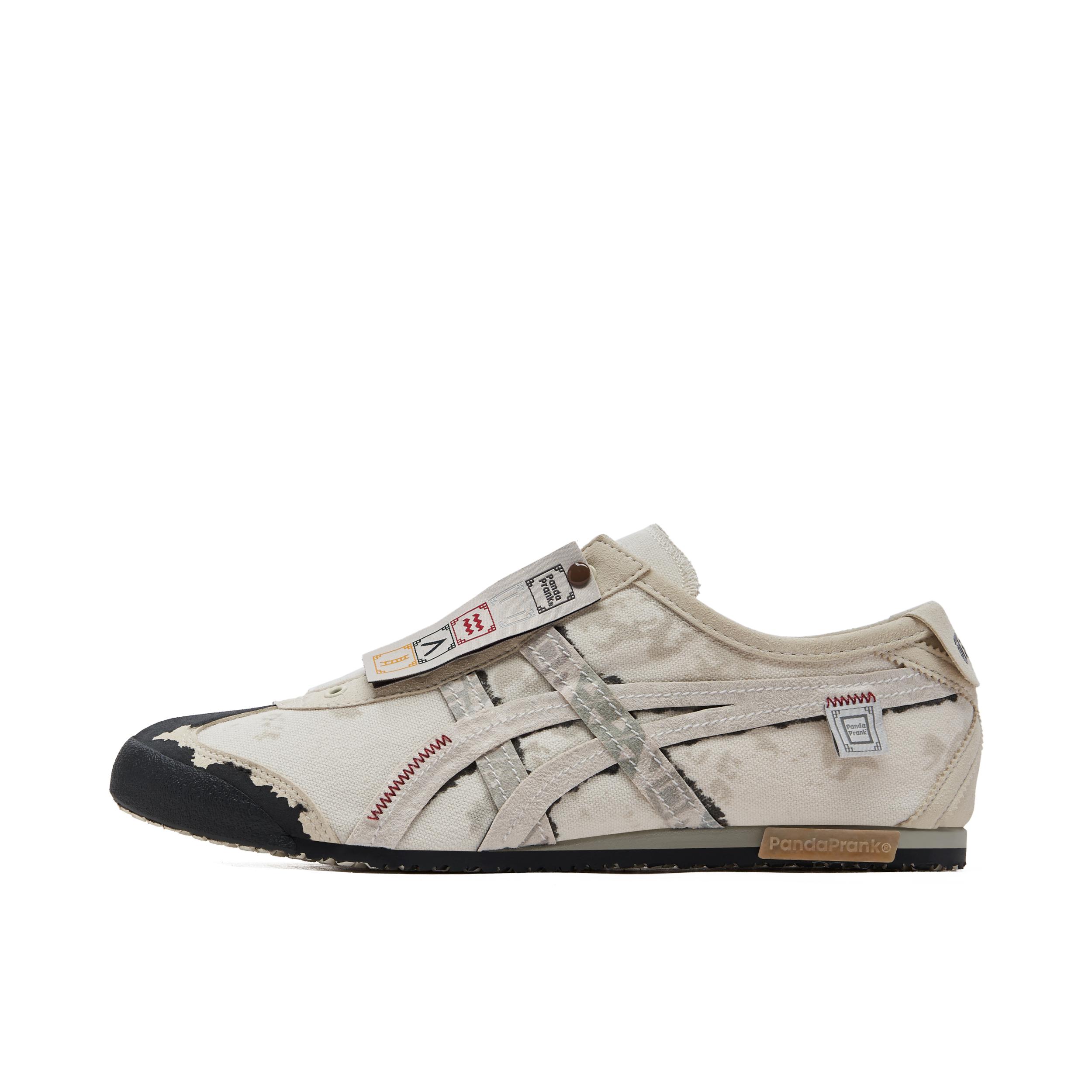 推荐商品：定制款 Onitsuka Tiger 鬼塚虎 MEXICO 66 运动休闲鞋 轻便 低帮 圆头 橡胶 采/米白色