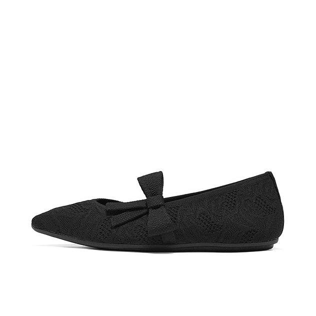 推荐商品：Skechers/斯凯奇 Modern Comfort 休闲 尖头 低跟 单鞋 女款/全黑色