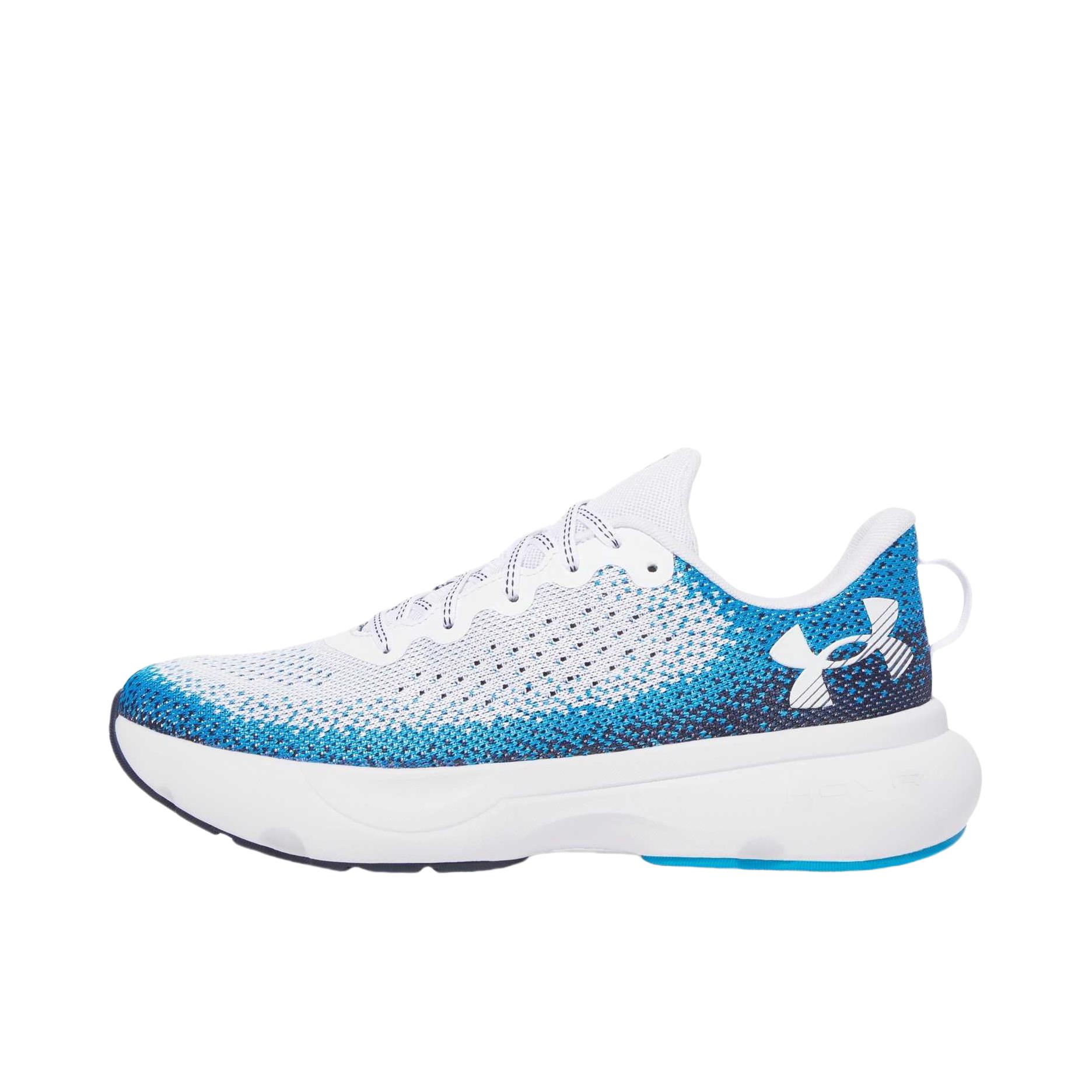 推荐商品：Under Armour/安德玛 Hovr Infinite 3 户外训练 缓震耐磨 轻便透气 舒适 网布 轻质 回弹 织物 运动 跑鞋 白色/蓝色/黑色 