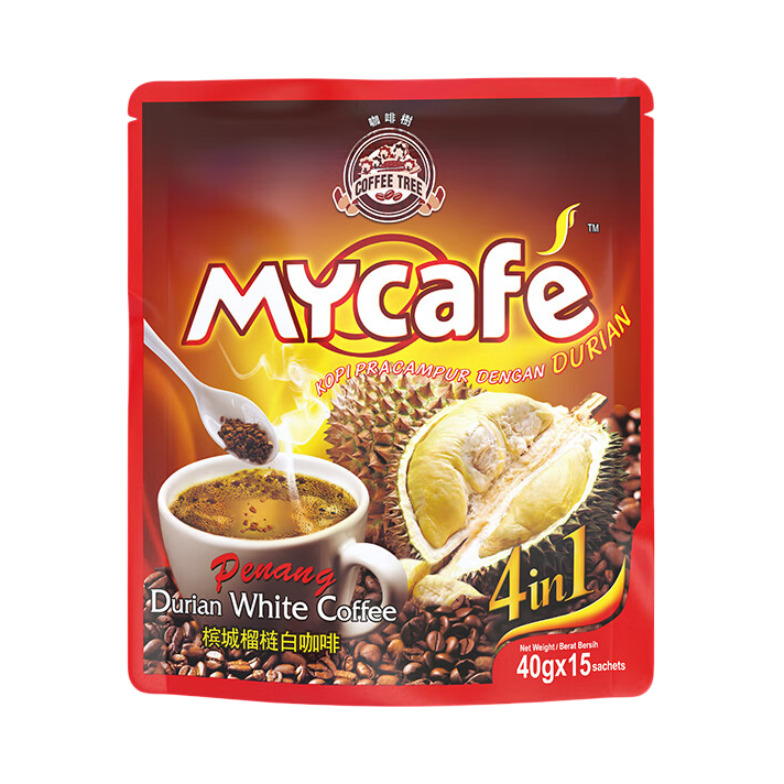 推荐商品：COFFEE TREE/咖啡树 速溶咖啡粉 榴莲味 40g 包装