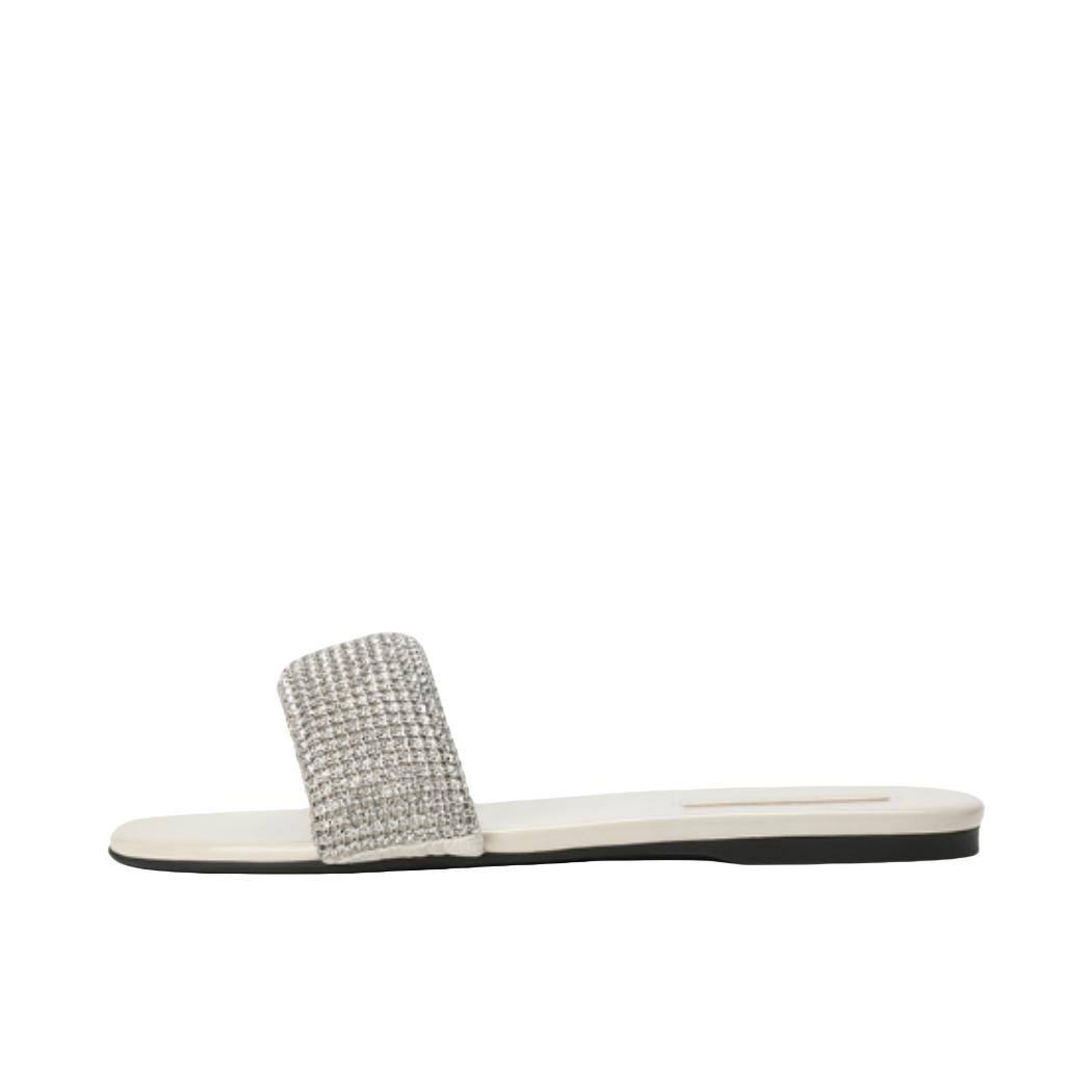 推荐商品：CHARLES&KEITH 拖鞋 圆头平底舒适防滑 CK1-70381127-1 女款/粉白色