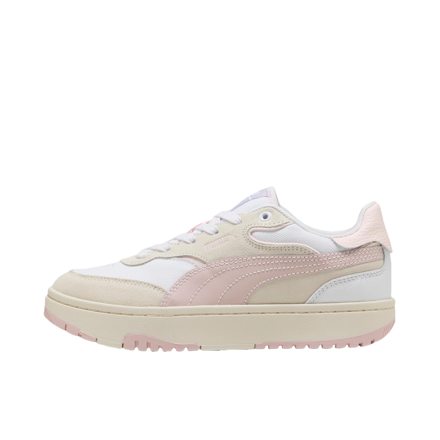 推荐商品：Puma/彪马 CALI SYLVA VINTAGE 板鞋 复古休闲低帮增高 女款/迷雾紫/雪白色