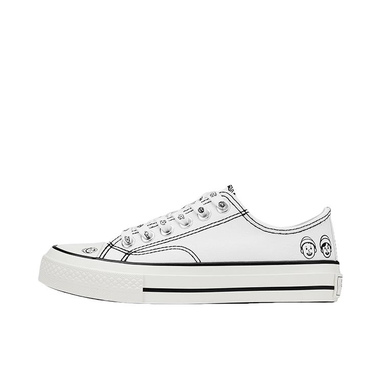 推荐商品：热风 晚心系列 帆布鞋 平底舒适低帮轻便 H14W25797  晚心联名/女款/白色