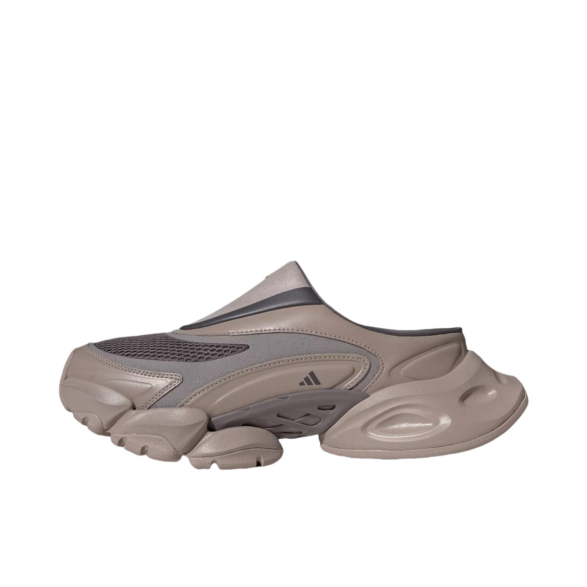 推荐商品：adidas FOS系列 XLG RUNNER MULE 休闲 一脚蹬 低帮 穆勒鞋 拖鞋 灰色/棕色