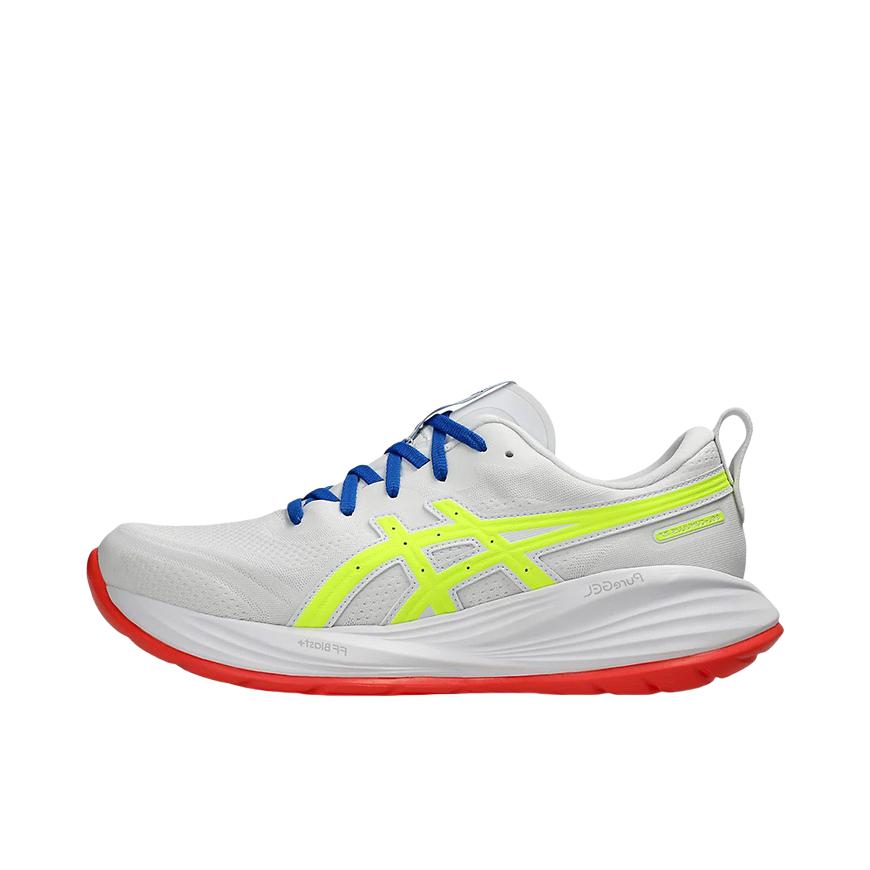推荐商品：Asics/亚瑟士 Gel-Cumulus 27 百搭 防滑 耐磨 低帮 跑鞋 男款/白色/黄色