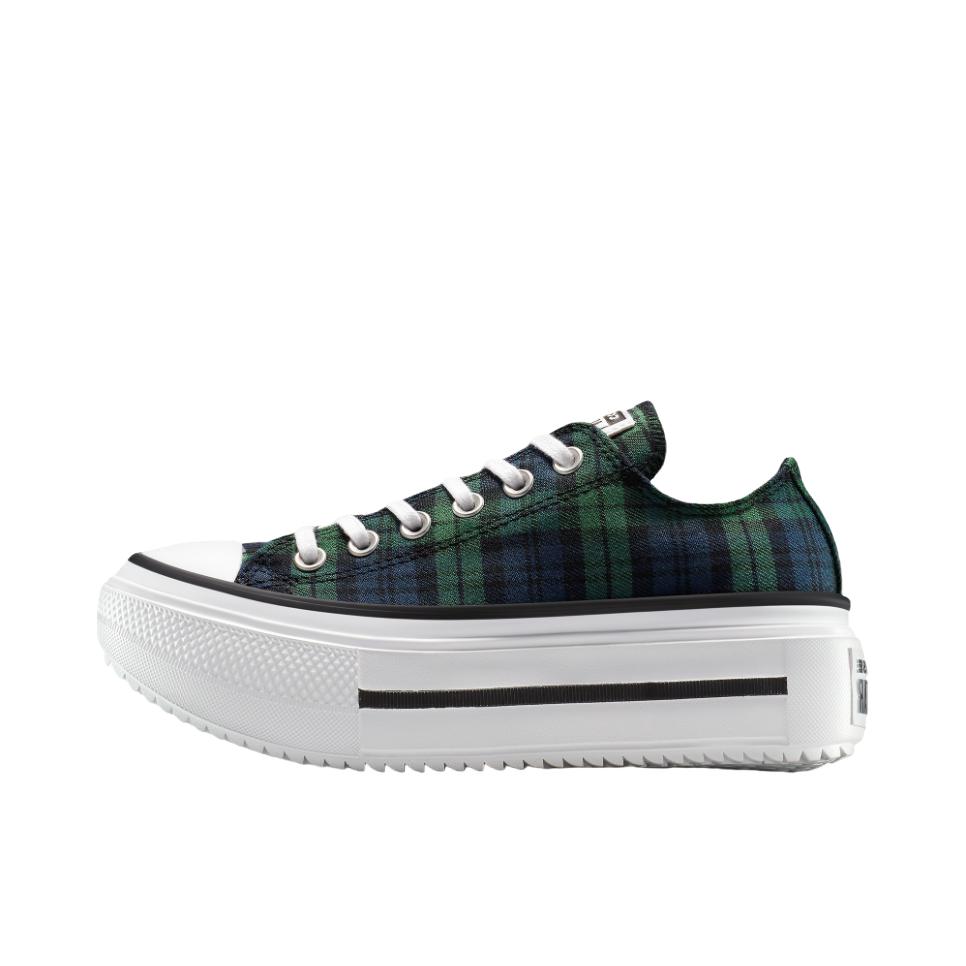 推荐商品：Converse/匡威 All Star Lift Double Stack 帆布鞋 休闲运动双层贴合耐穿甜酷 Hearts2Hearts联名/蓝色/白色