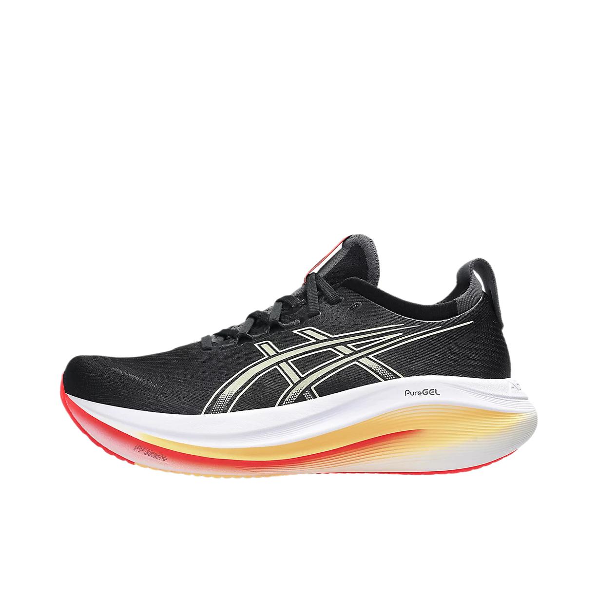 推荐商品：Asics/亚瑟士 Gel-Nimbus 27 跑鞋 防滑耐磨缓震轻量回弹舒适轻便支撑夜跑 黑色 