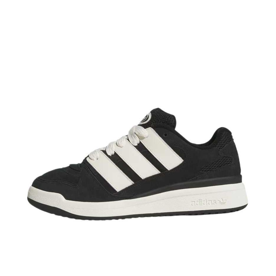 推荐商品：adidas Originals FORUM 2000 板鞋 百搭复古时尚潮流防滑耐磨舒适轻便低帮篮球风支撑 墨黑色/白色