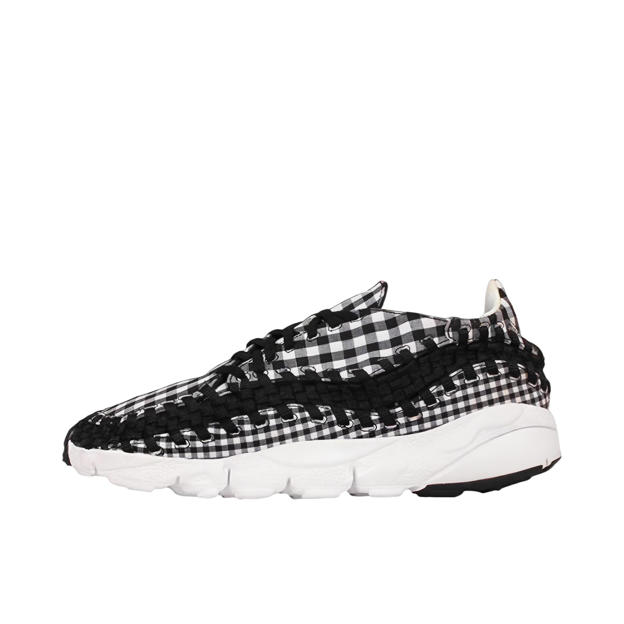 推荐商品：Nike Air Footscape Woven Chukka 运动休闲鞋 防滑耐磨减震轻便舒适透气编织生活网布织物 黑色/白色 