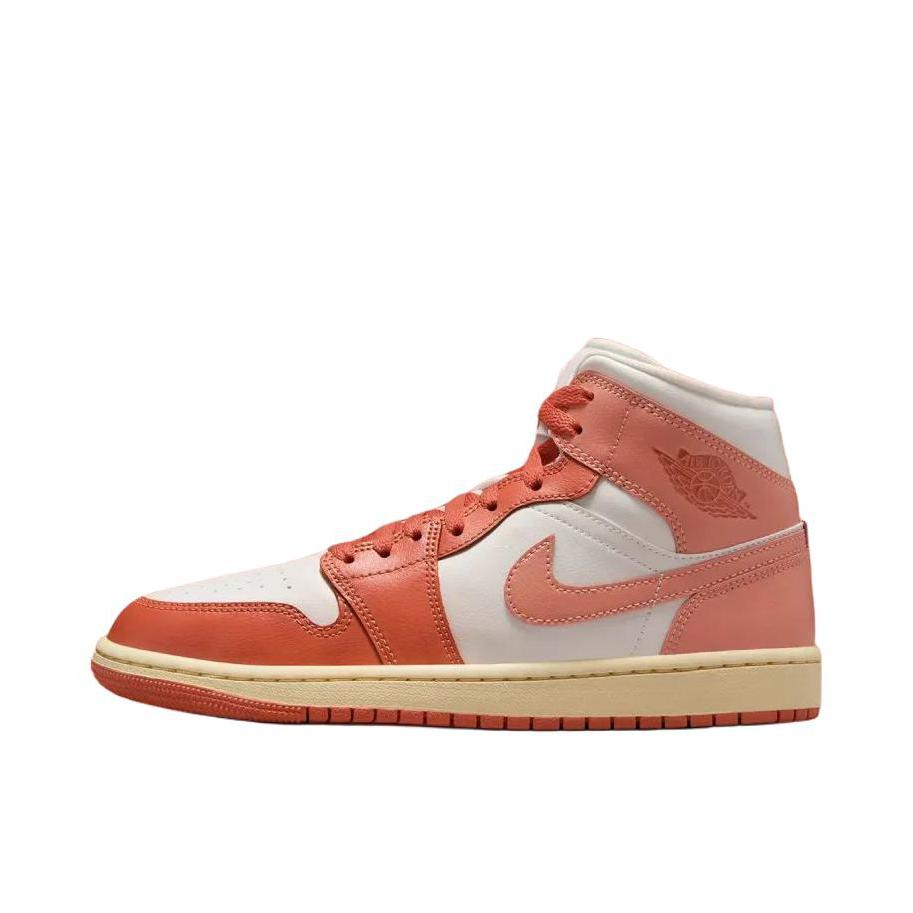 推荐商品：Air Jordan 1 板鞋 运动休闲鞋 复古潮流支撑合成革 白色/橙色