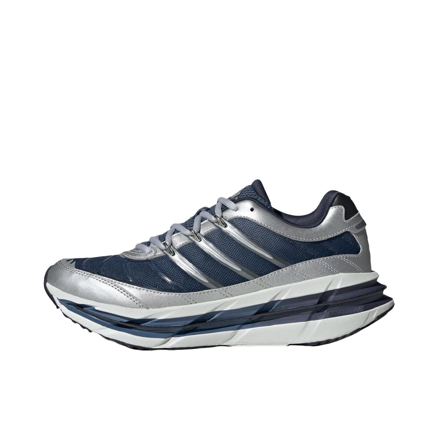 推荐商品：adidas Adistar HRMY 跑鞋 百搭耐磨低帮厚底贴合 银色/蓝色