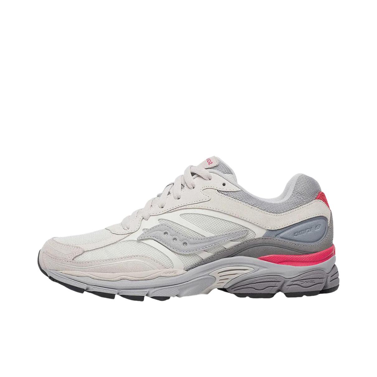 推荐商品：Saucony/索康尼 ProGrid Omni 全擎 9 防滑耐磨 舒适透气 支撑 缓震轻便 低帮 圆头 复古潮流 跑鞋 米色/灰色/红色