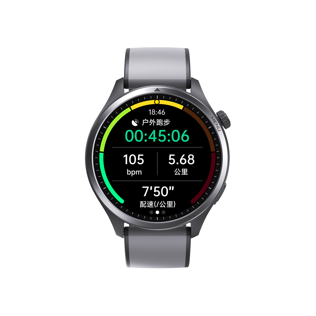 推荐商品：【情人节】度享 MVP双频六星定位GPS运动跑步配速专用可听歌专业实时测心率游泳测距记圈计时智能男女同款手表