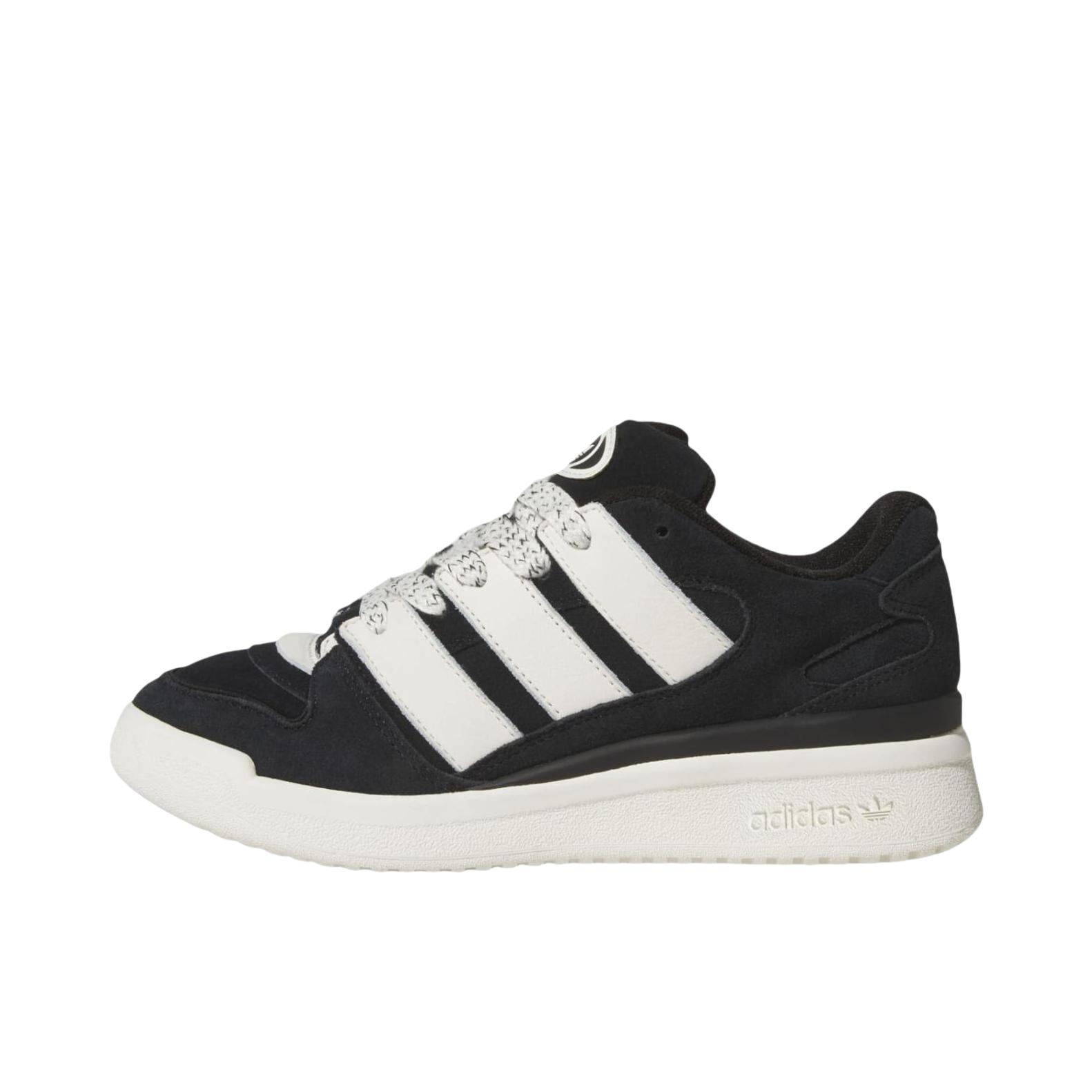 推荐商品：adidas Originals FORUM 2000 板鞋 百搭复古时尚潮流防滑耐磨舒适轻便低帮篮球风支撑 核心黑/灰白色