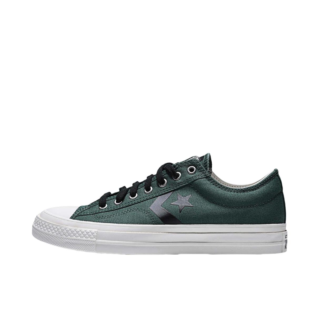 推荐商品：Converse/匡威 Star Player 76 帆布鞋 防滑耐磨舒适轻便易穿圆头百搭复古支撑 深绿色/黑色
