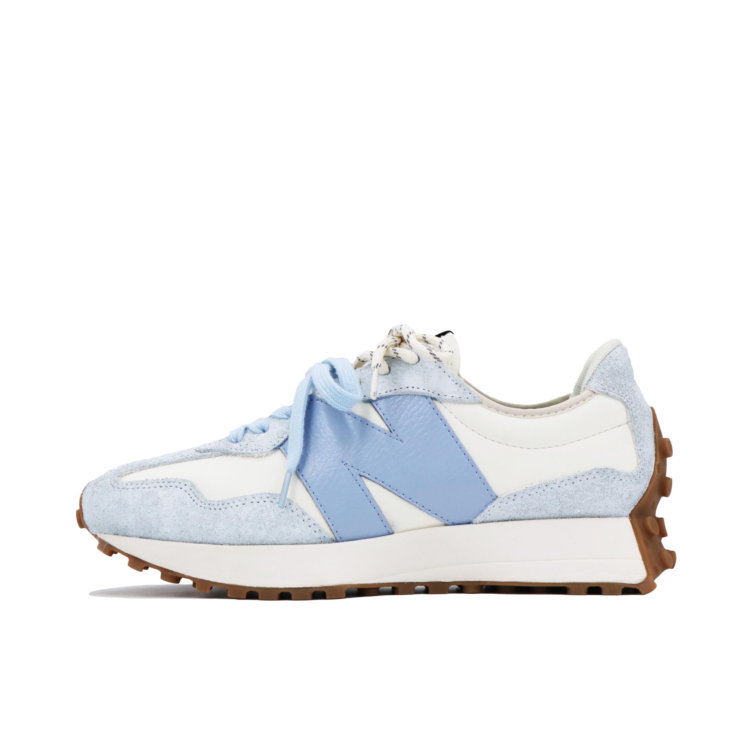 推荐商品：【定制球鞋】 New Balance 327 跑鞋 复古潮流少女风舒适减震运动风 B宽/海岛蓝椰