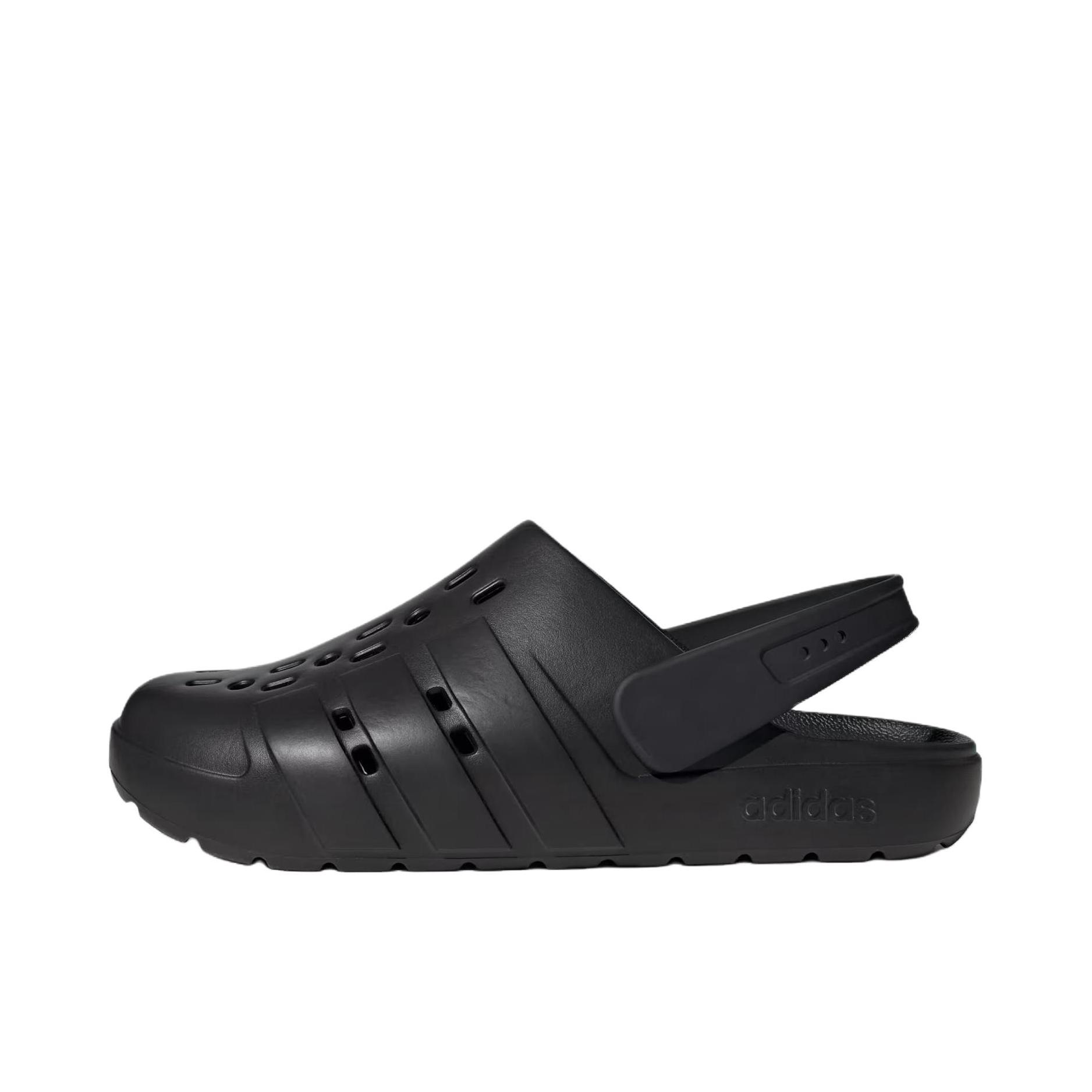 推荐商品：adidas Adilette Clog 2.0 洞洞鞋 凉鞋 柔软简约一脚蹬包头舒适轻盈 黑色