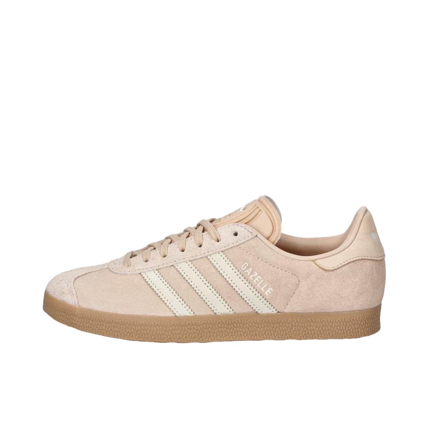 推荐商品：adidas Originals Gazelle T头鞋 德训鞋 板鞋 轻便复古薄底舒适百搭减震耐磨贴合圆头 浅米色 