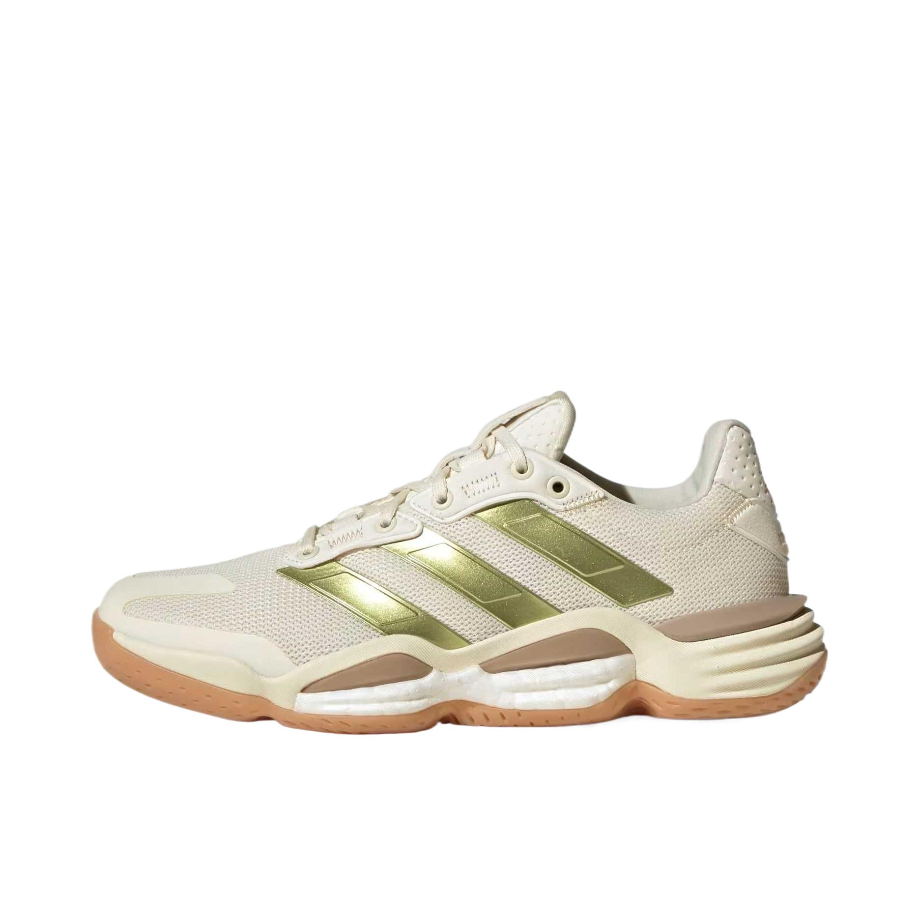 推荐商品：adidas STABIL 16 防滑 耐磨 低帮 系带 训练鞋 金沙色/米色/白色 