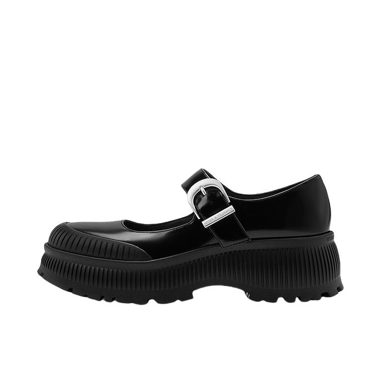 推荐商品：CHARLES&KEITH 单鞋 玛丽珍复古圆头厚底 CK1-70920199 黑色