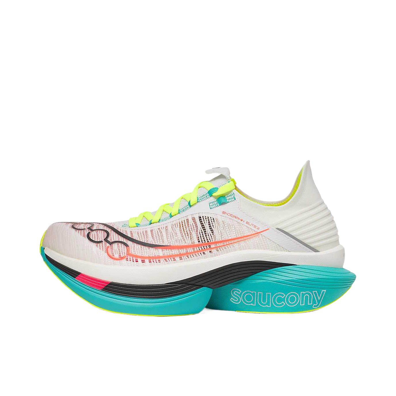 推荐商品：Saucony/索康尼 Endorphin Elite 啡翼 2 碳板 舒适透气 防滑耐磨 减震 低帮 时尚百搭 跑鞋 白色/黑色/灰色