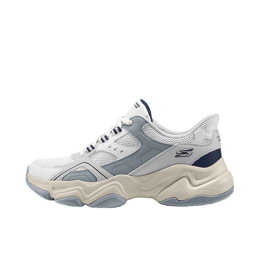 推荐商品：Skechers/斯凯奇 DLITES 老爹鞋 闪穿鞋 运动风厚底中跟圆头 灰色/多彩色