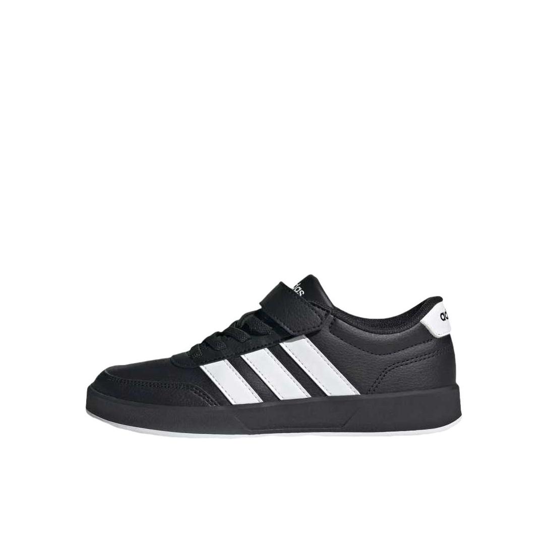 推荐商品：adidas Breaknet 2.0 防滑耐磨 轻便透气 运动 魔术贴 板鞋儿童 小童/暗黑色/白色 