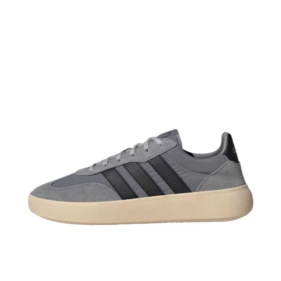 推荐商品：adidas BARREDA DECODE T头鞋 德训鞋 板鞋 百搭复古时尚简约防滑耐磨舒适轻便透气薄底贴合支撑 灰色/核心黑