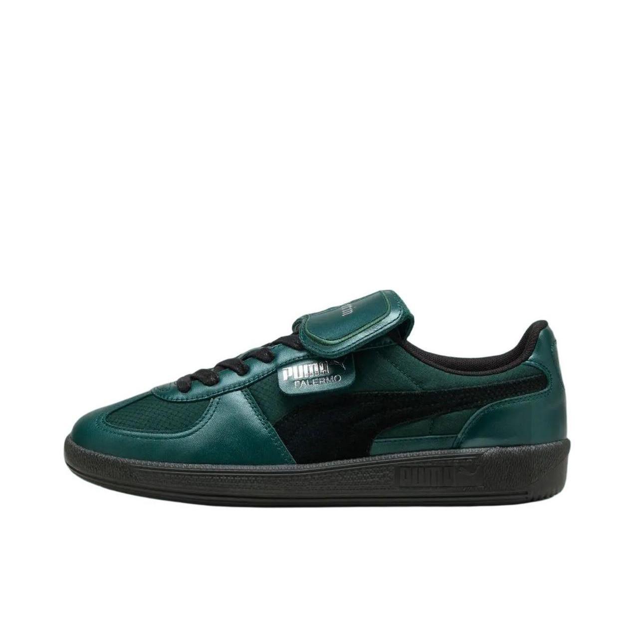 推荐商品：【朴彩英同款】 Puma/彪马 Palermo T头鞋 德训鞋 薄底鞋 板鞋 牛皮防滑耐磨舒适减震时尚复古 哈利·波特联名/深绿色/黑色