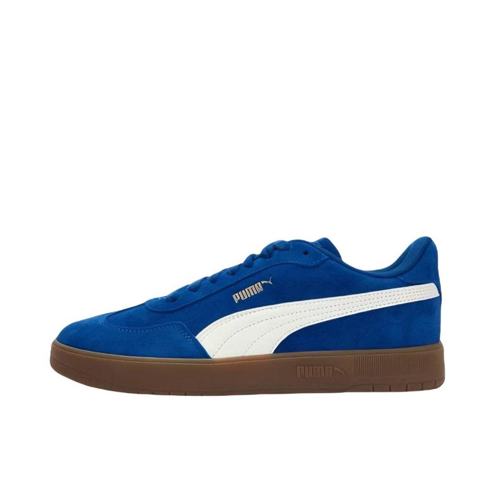 推荐商品：Puma/彪马 ASCENSO SUEDE 板鞋 T头鞋 德训鞋 复古系带低帮薄底 蓝釉色/暖白色/金色