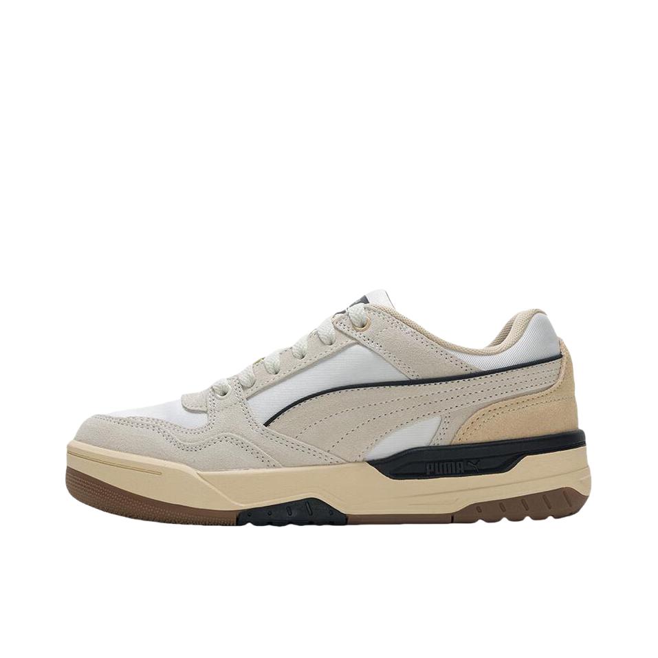 推荐商品：Puma/彪马 REBOUND 板鞋 防滑耐磨舒适低帮平跟圆头复古百搭贴合 米色/白色