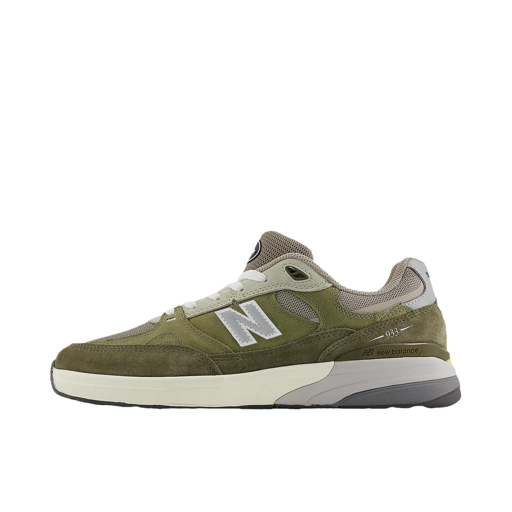 推荐商品：New Balance NB Numeric 933 跑鞋 百搭防滑耐磨低帮支撑贴合 Andrew Reynolds联名/D宽/橄榄绿