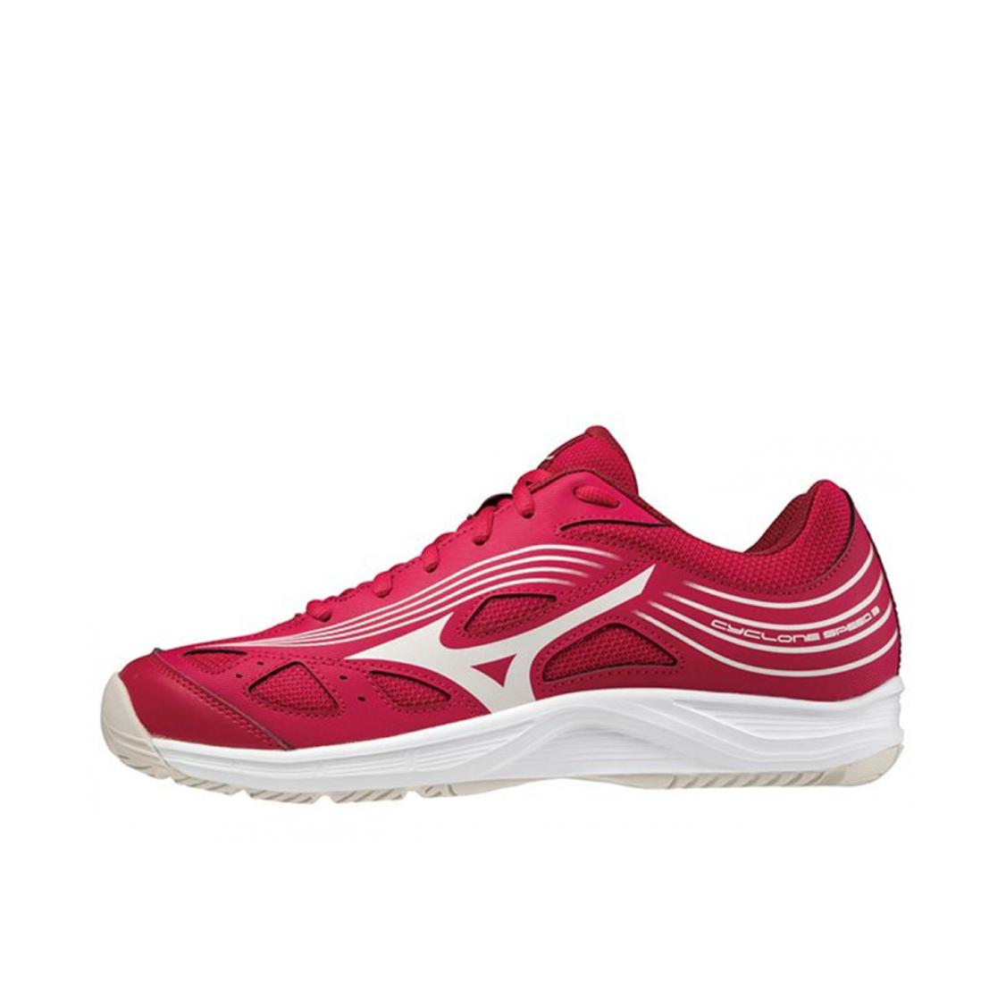 推荐商品：Mizuno/美津浓 Cyclone Speed 3 减震回弹 综合运动 耐磨 排球鞋 女款/红色/白色