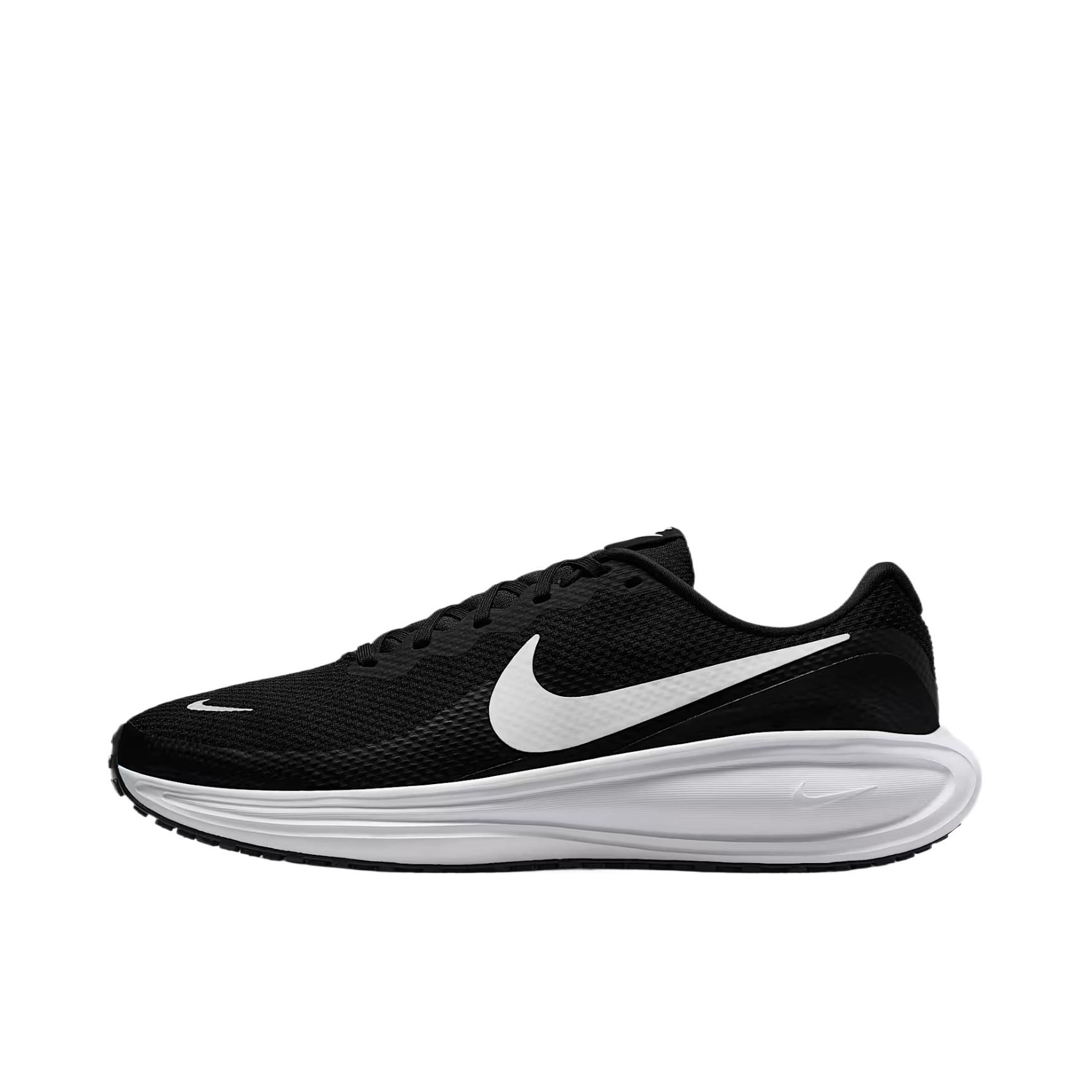 推荐商品：Nike Revolution 8 跑鞋 网布百搭防滑耐磨低帮缓震训练网面回弹轻便春夏支撑短跑贴合圆头 宽版/男款/碳黑色