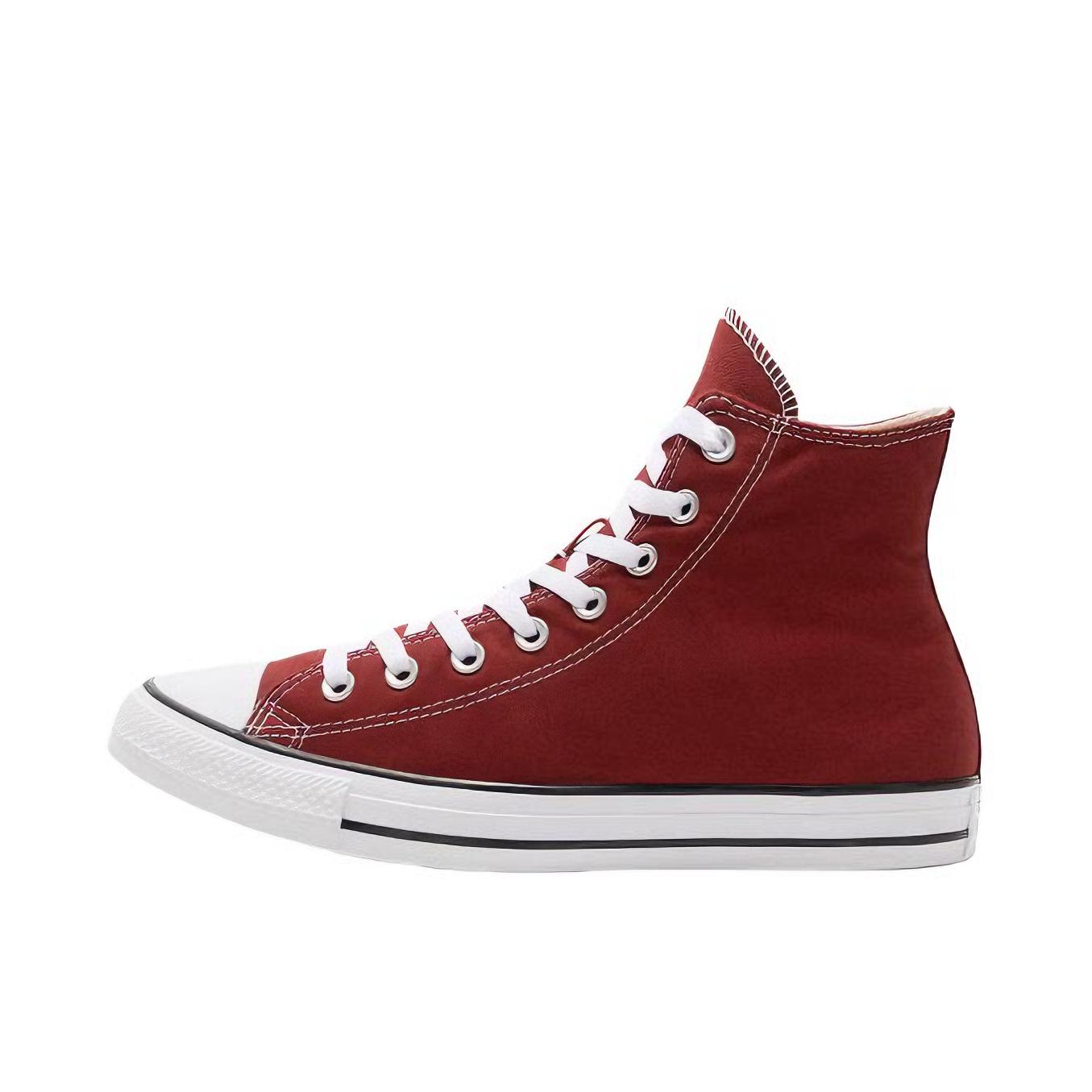 推荐商品：Converse/匡威 Chuck Taylor All Star 帆布鞋 常青款轻便防滑耐磨百搭复古圆头减震贴合高帮 高帮/酒红色