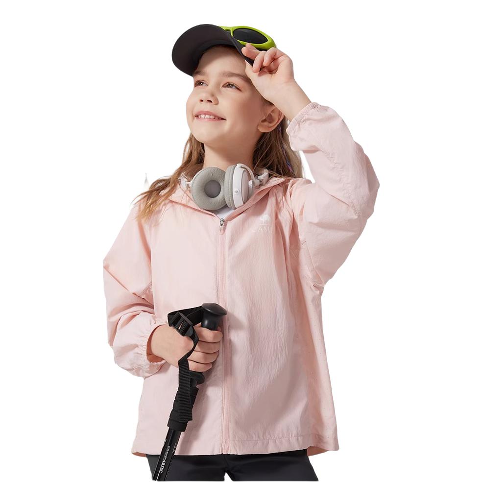 推荐商品：Camel/骆驼童装 防紫外线凉感连帽防晒衣 中大童 D65BA45048 山茶粉